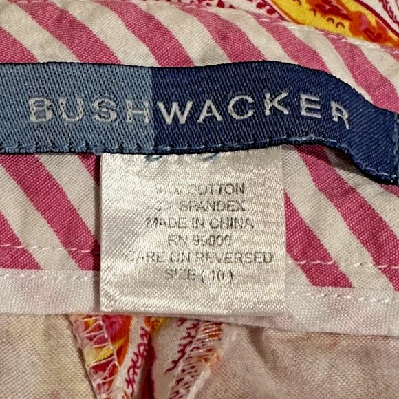 Bushwacker Boho Psychedelic Paisley Capri Pants Sz 10 Retro Y2K Festival Vibes - Picture 6 of 7